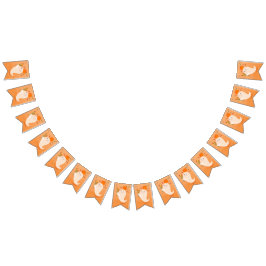 Cute Halloween Ghost och Flowers Vimplar