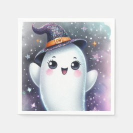 Cute Halloween Ghost Pappersservett