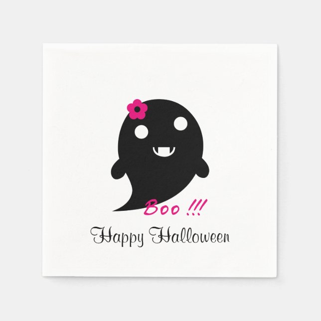 Cute Halloween Ghost Pappersservett (Framsidan)