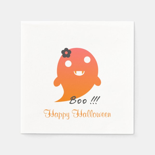 Cute Halloween Ghost Pappersservett (Framsidan)