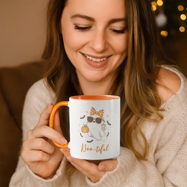 Cute Halloween Ghost Pumpkin Spice Personlig Mugg (Skapare uppladdad)