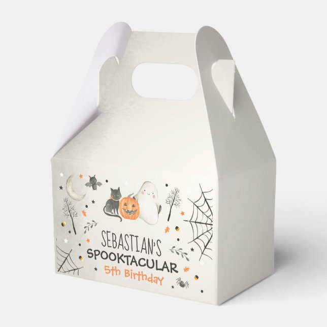 Cute Halloween Ghost Spooktacular Birthday Decor Presentaskar (Framsidan Sidan)