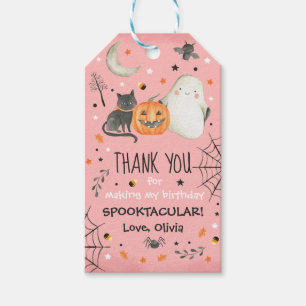 Cute Halloween Ghost Spooktacular Birthday Decor Presentetikett