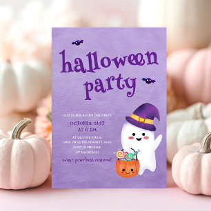 Cute Halloween Ghost Spooky Party Inbjudningar