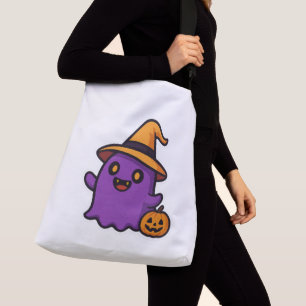 Cute Halloween Ghost Sticker Axelväska