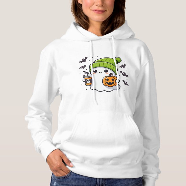 Cute Halloween Ghost T Shirt (Framsida)