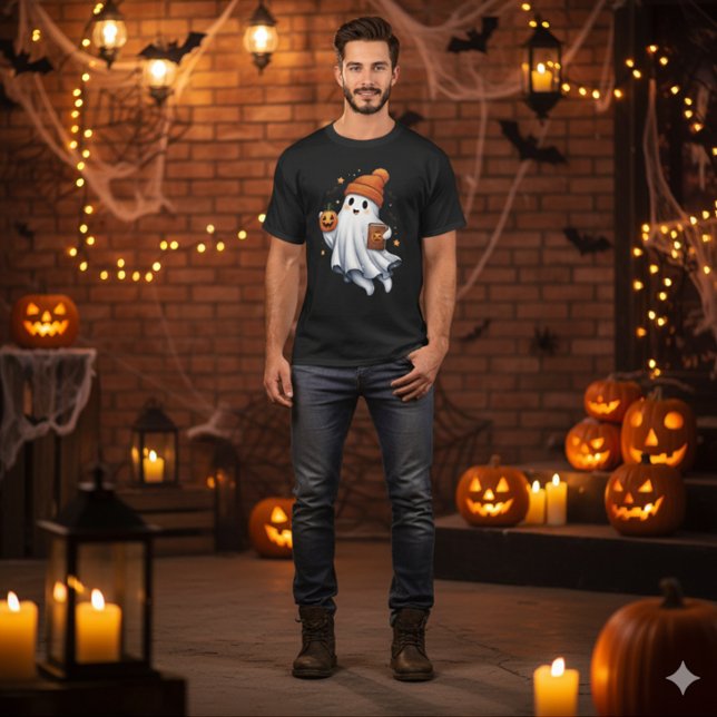 Cute Halloween Ghost T Shirt (Skapare uppladdad)