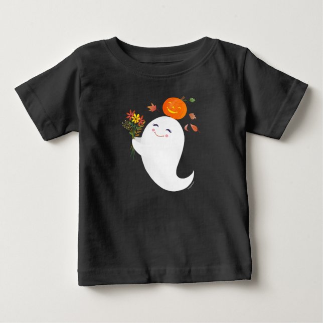 Cute Halloween Ghost T Shirt (Framsida)