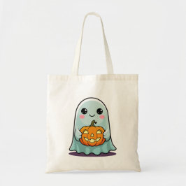 Cute Halloween Ghost Tote Bag Tygkasse