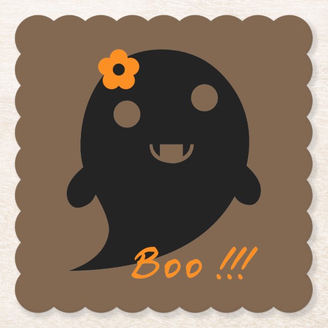 Cute Halloween Ghost Underlägg Papper (Framsida)