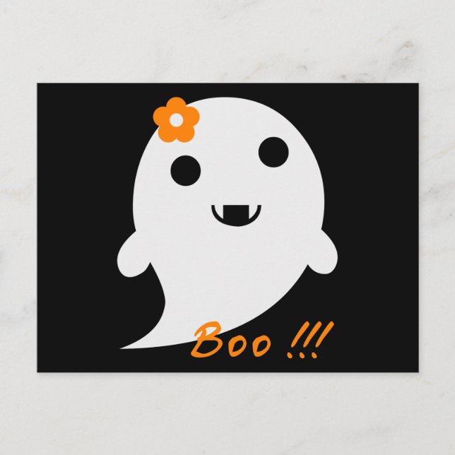 Cute Halloween Ghost Vykort (Framsida)