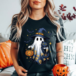 Cute Halloween Ghost Witch Spooky Bus eller godi T Shirt