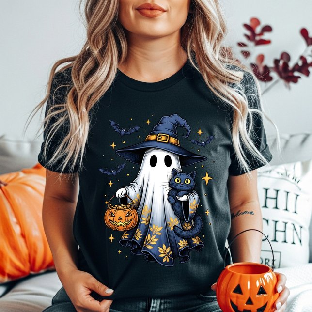 Cute Halloween Ghost Witch | Spooky Bus eller godi T Shirt (Skapare uppladdad)