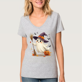 Cute Halloween Ghost Witch T-Shirt