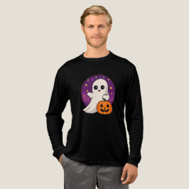 "Cute Halloween Ghost with Candy Bag T-Shirt" T Shirt