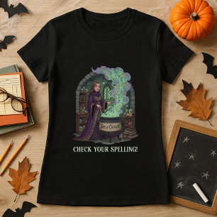 Cute Halloween Gift för lärare Spell Checker T Shirt
