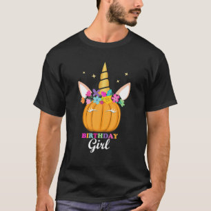 Cute Halloween Girls Women Pumpkin Unicorn Hallowe T Shirt
