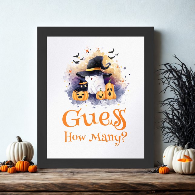 Cute Halloween "Gissa hur många barn som spelar in Poster (Skapare uppladdad)
