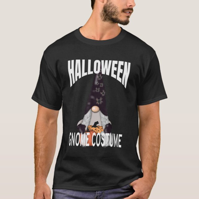 Cute Halloween Gnome Costume 3 T Shirt (Framsida)