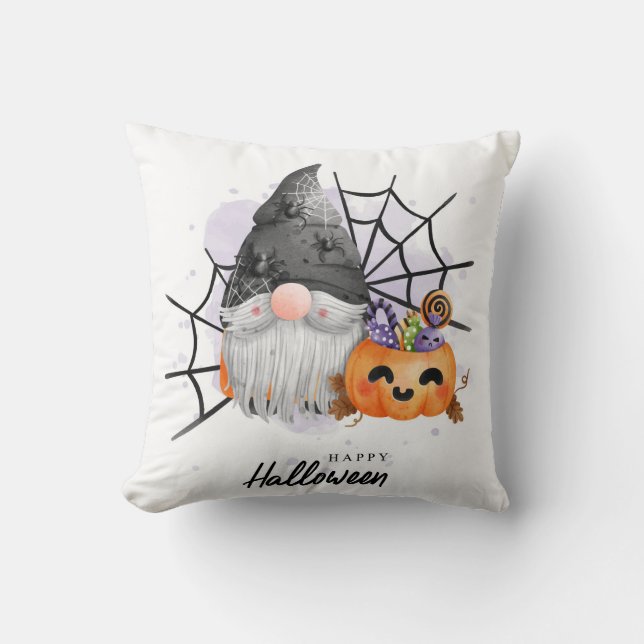 Cute Halloween Gnome Dekorativ kudde (Framsida)