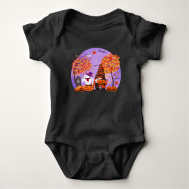Cute Halloween Gnome och Ghost Baby Bodykostym T Shirt