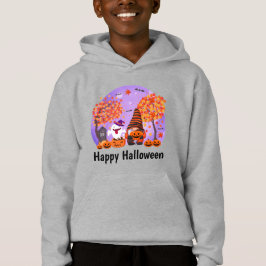 Cute Halloween Gnome och Ghost med Text Boy's T Shirt