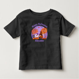 Cute Halloween Gnome och Ghost med text T Shirt