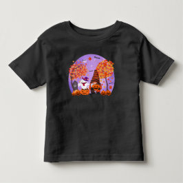 Cute Halloween Gnome och Ghost Småbarn T-shirt