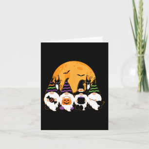 Cute Halloween Gnome Spooky Trick eller Tre Kort