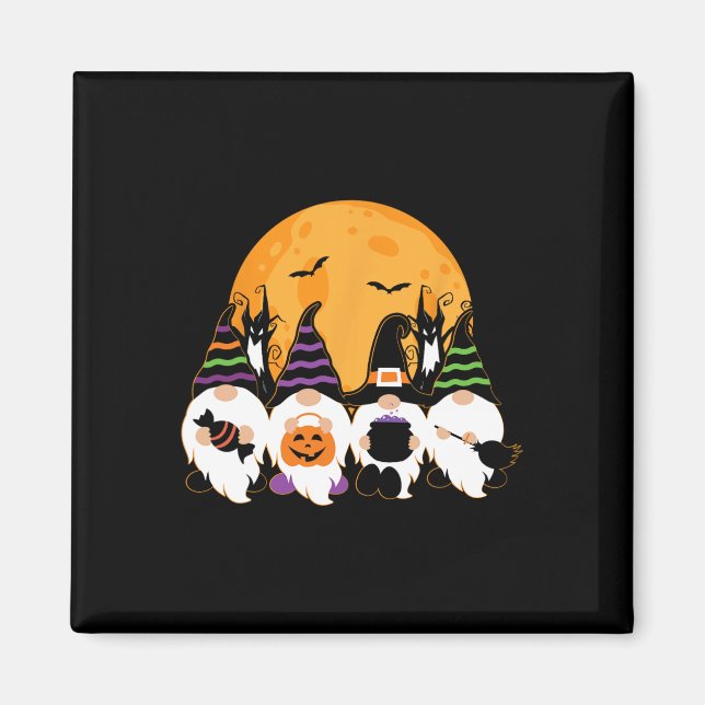 Cute Halloween Gnome Spooky  Trick eller Tre Magnet (Framsidan)
