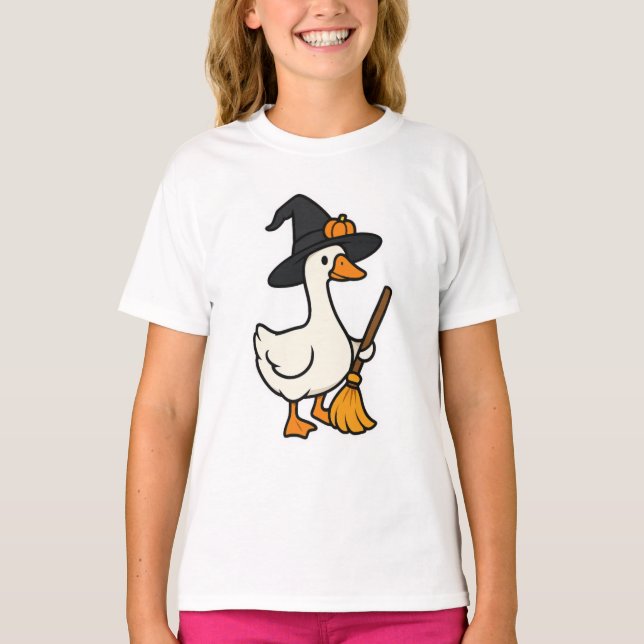 Cute Halloween Goose T Shirt (Framsida)