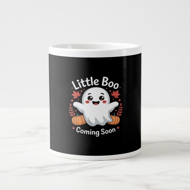 Cute Halloween Gravid-meddelande Jumbo Mugg (Framsidan)