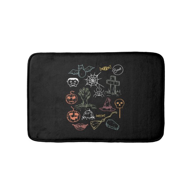 Cute Halloween Halloween Boo Pumpkin Badrumsmatta (Framsidan)