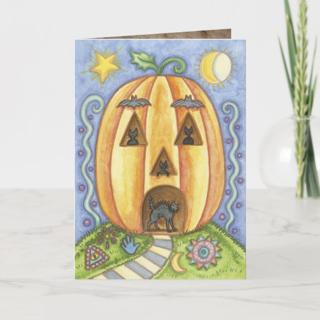 Cute Halloween-hälsningskort Kort (Framsida)