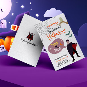 Cute Halloween-händelsemottagare eller Behandla Fö Inbjudningar