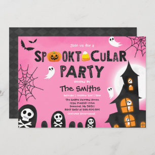 Cute Halloween Haunween-hölje, spjutbart Inbjudningar