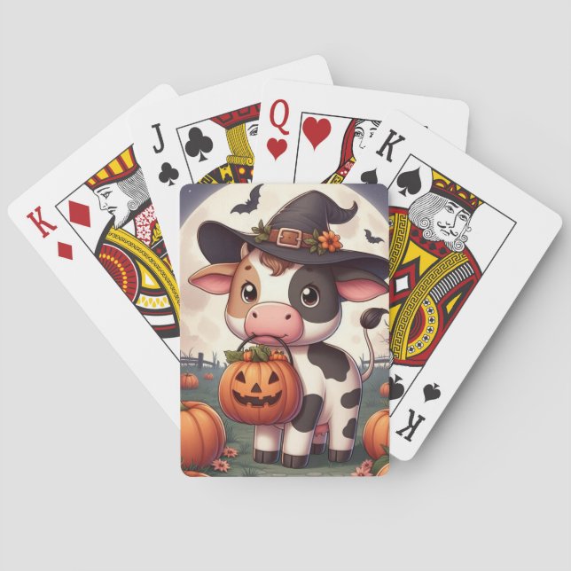 Cute Halloween häxko Casinokort (Baksidan)