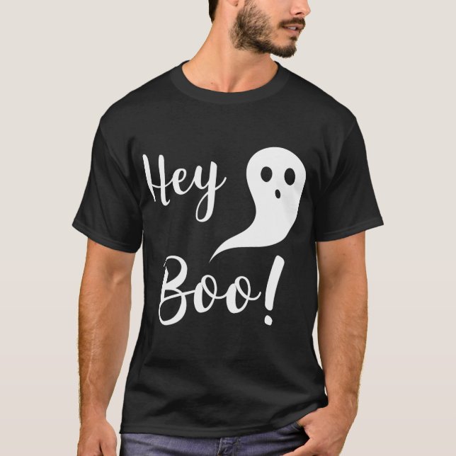 Cute Halloween Hej Boo T Shirt (Framsida)