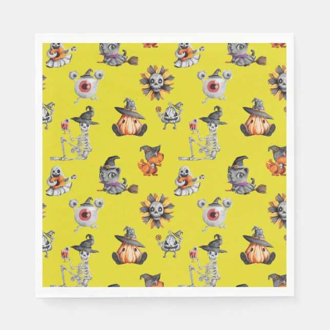 Cute Halloween-helhetskonstruktion Pappersservett (Framsidan)