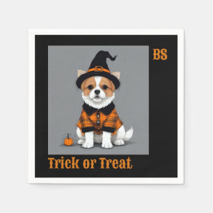 Cute Halloween hund in Disguise   festlig Pappersservett