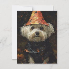Cute Halloween Hund Vykort