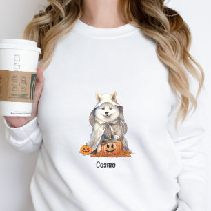 Cute Halloween Husky Hund Ghost Personlig T Shirt