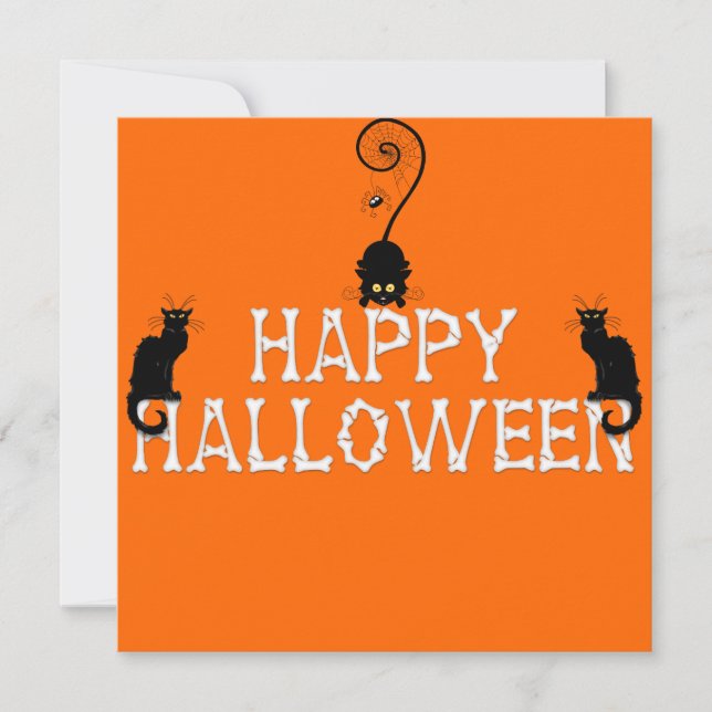 Cute Halloween-inbjudan Inbjudningar (Framsida)