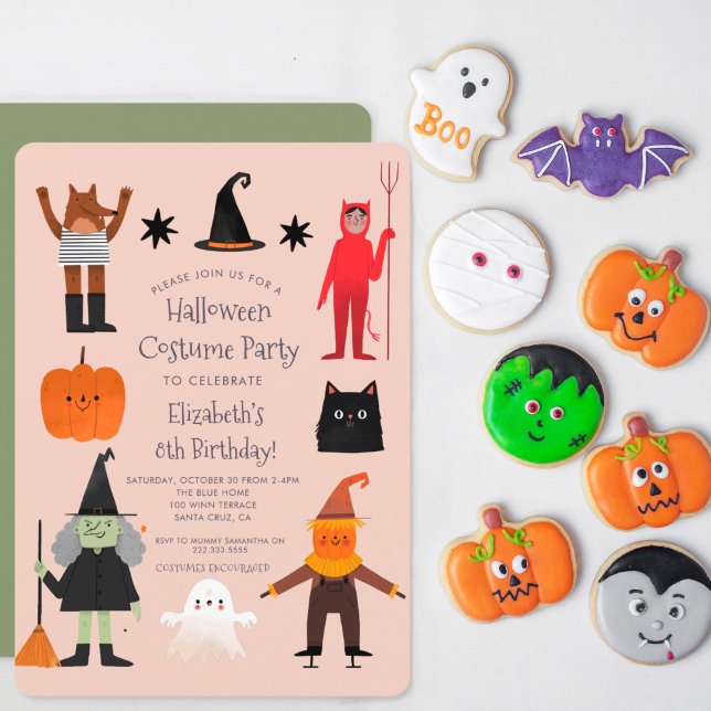 Cute Halloween-inbjudan till poktaculärt parti Inbjudningar (Skapare uppladdad)