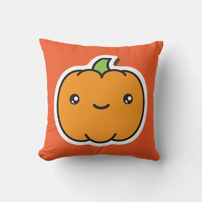 Cute Halloween Jack-o-lantern Argyle Kudde (Framsida)