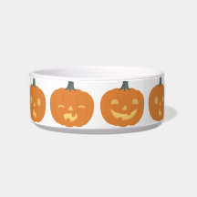Cute Halloween Jack O'Lantern Ceramic Pet Bowl