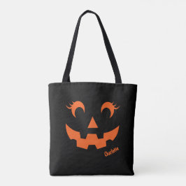 Cute Halloween Jack O'Lantern Pumpkin Black Tygkasse