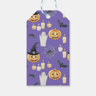 CUTE HALLOWEEN JACK OLANTERN PUMPKINS CANDLES MÅNE PRESENTETIKETT