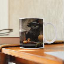 Cute Halloween Katt 3 Mugg