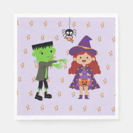 Cute Halloween Kids Party Pappersservett